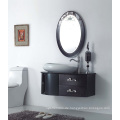 Schwarz Silber auf dem Boden Modern gespiegelt Edelstahl Badezimmerschrank (JN-88850)